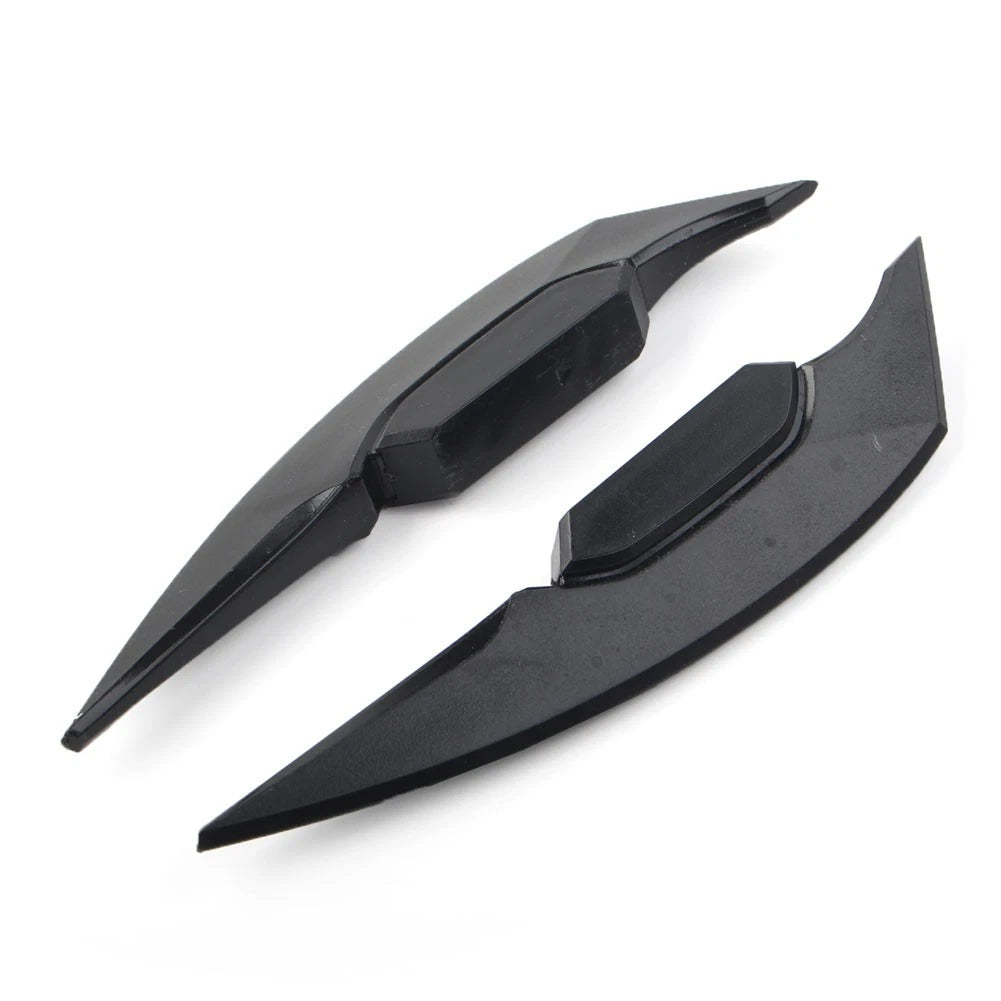 Universal Front Fairing Winglets Side Spoiler Kit Black