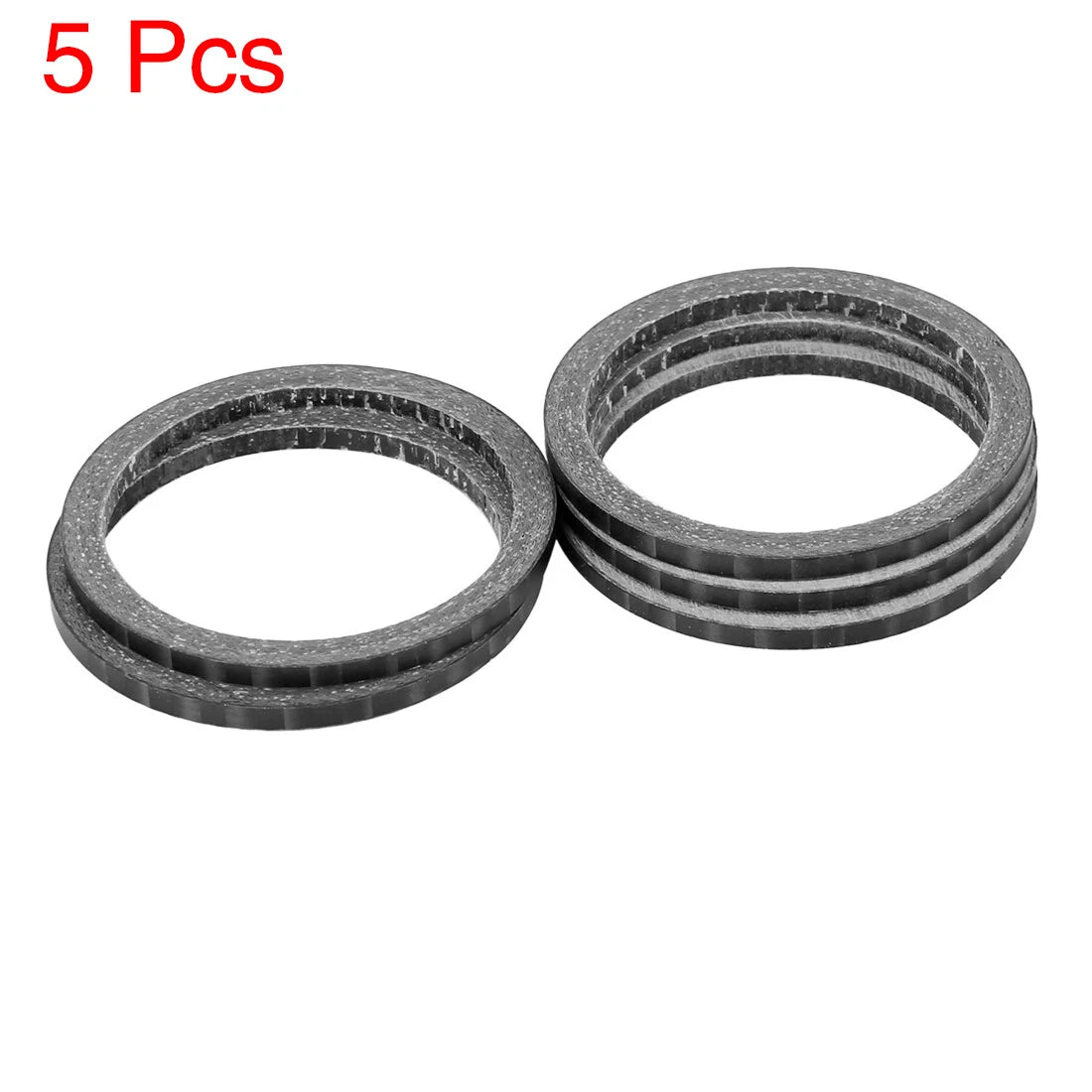 1 1/8 Headset Spacer Set Matte Black 2mm for Bikes Bicycle (1 1/8)
