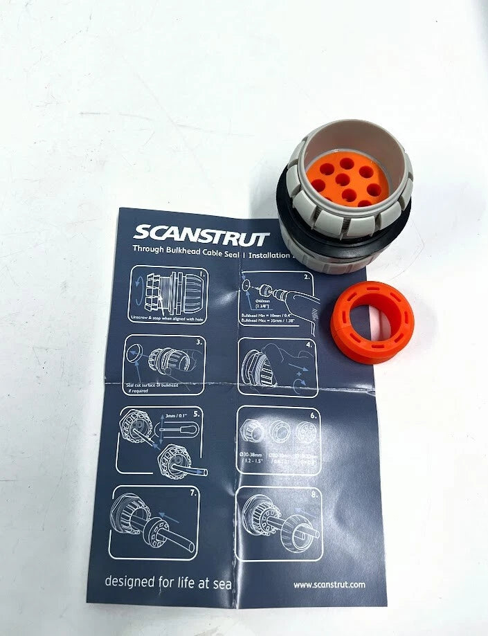 Through Bulkhead Cable Seal for Scanstrut TBH-10 (10 Cable)