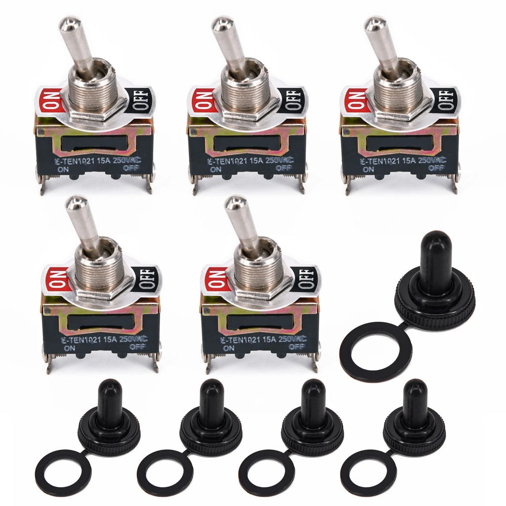 5X Toggle Flick Switch 12V ON/OFF Kit for Car Dash Light SPST