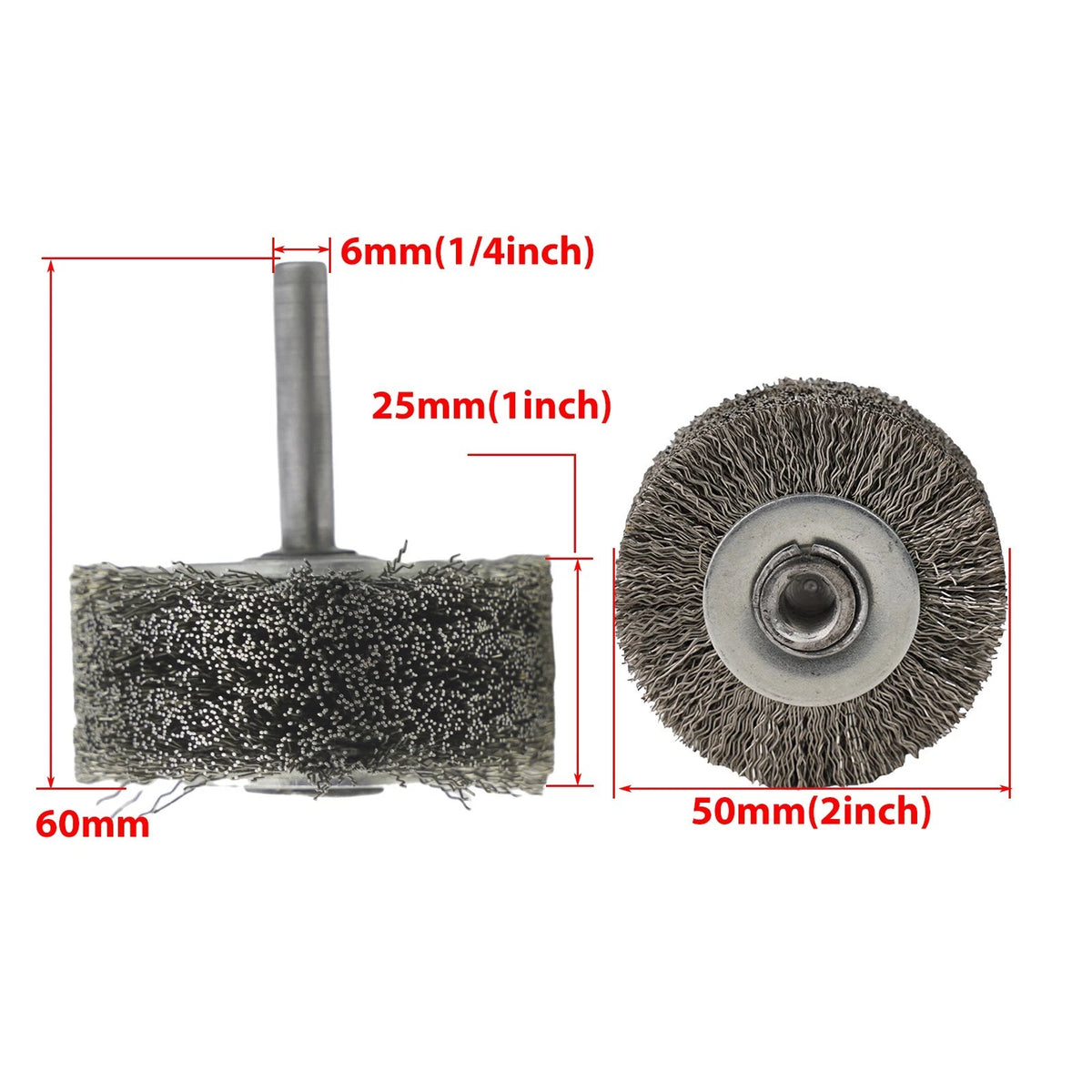 Stainless Steel Wire Wheel Brush for Die Grinder Drill (1/4 Shank)