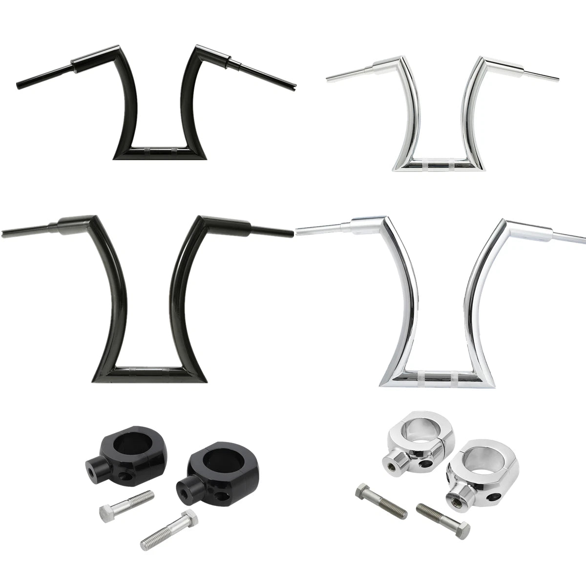 2" Hanger Handlebar Risers for Harley Touring Dyna Softail (16" 20")