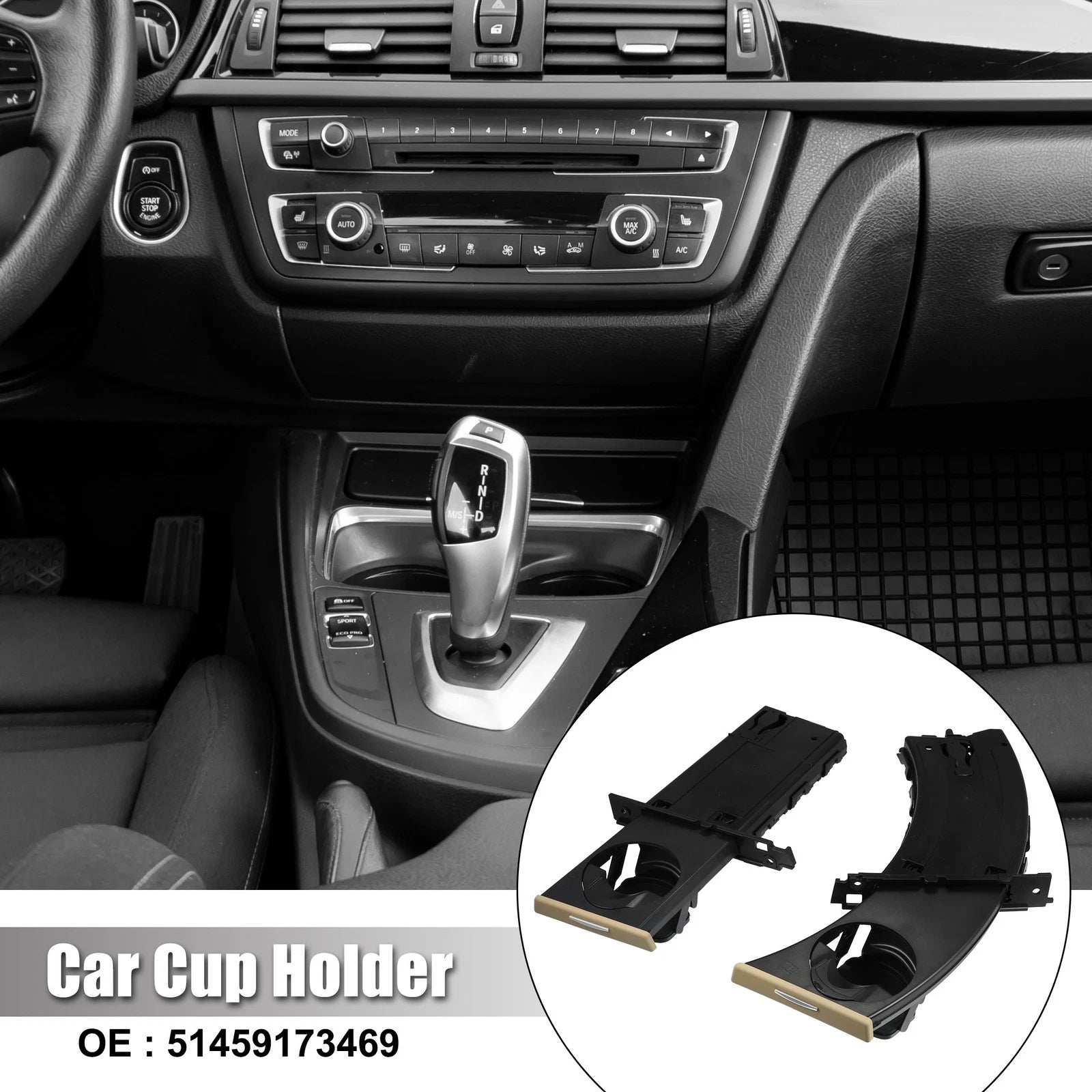 Cup Holder Set Passenger Side for BMW 323i (2006–2011)
