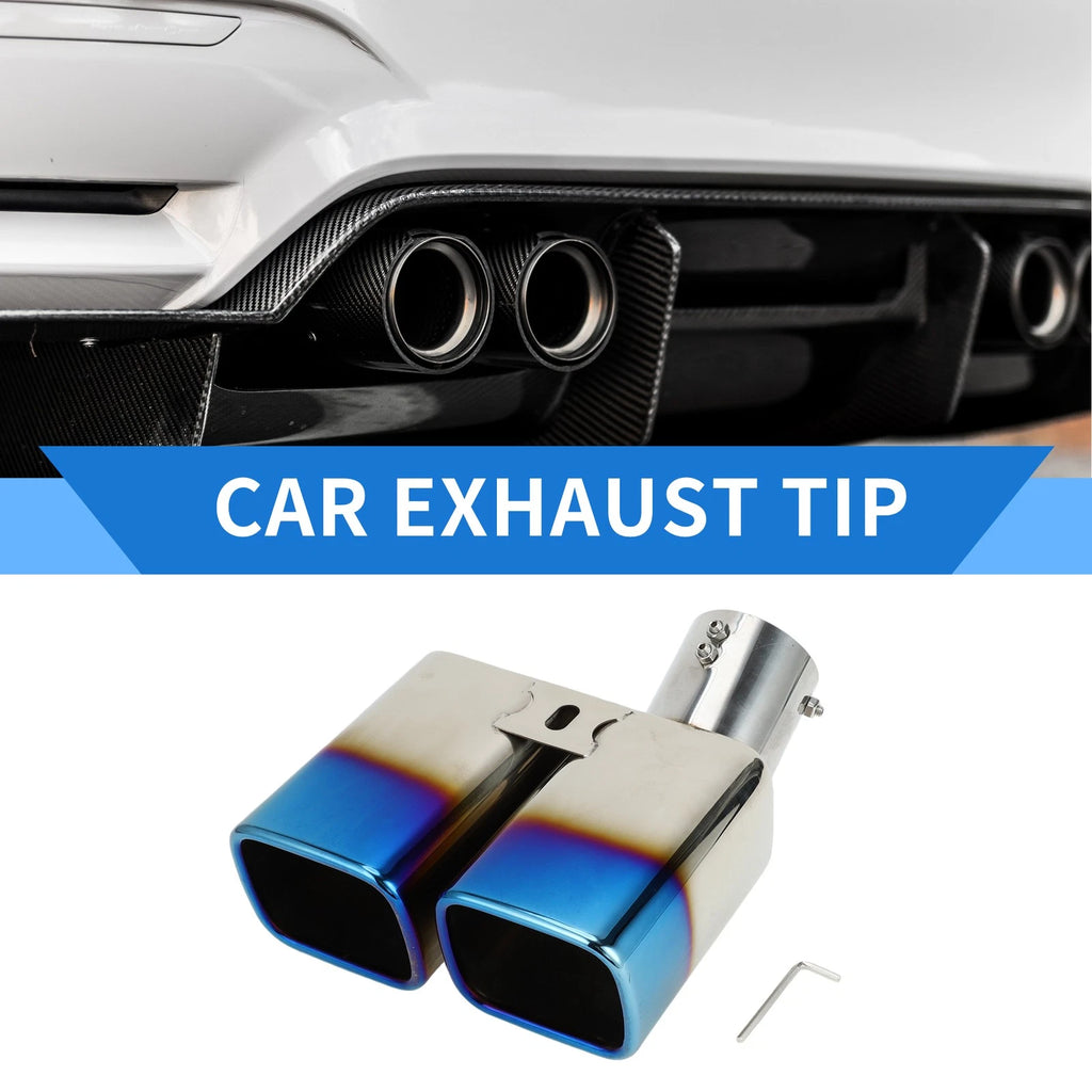 Dual Exhaust Tip Curved 2.4 in Inlet Replacement for Toyota Alphard (2008–2015)