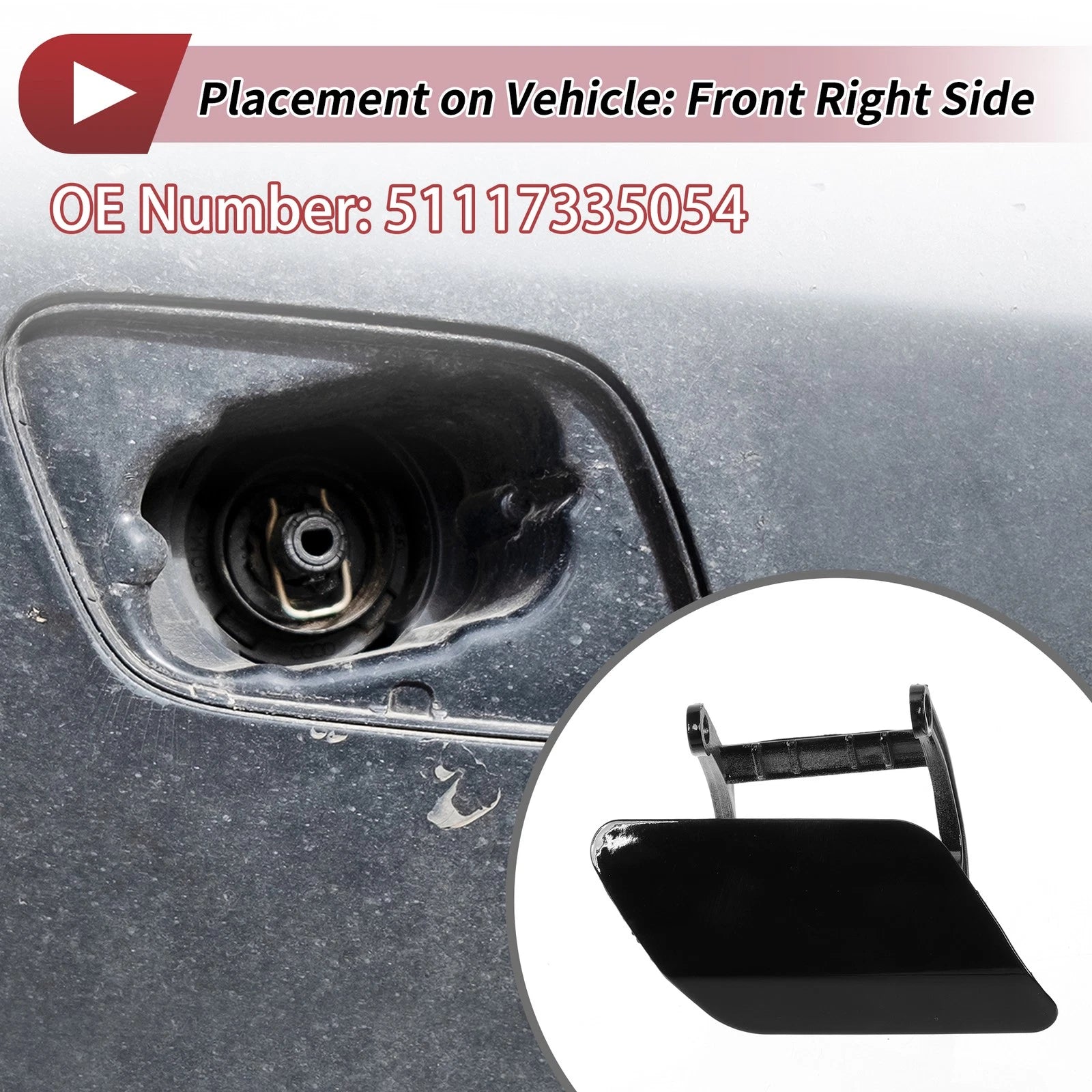 Washer Nozzle Cover Cap Front Right OEM for BMW 740i (2013–2015)