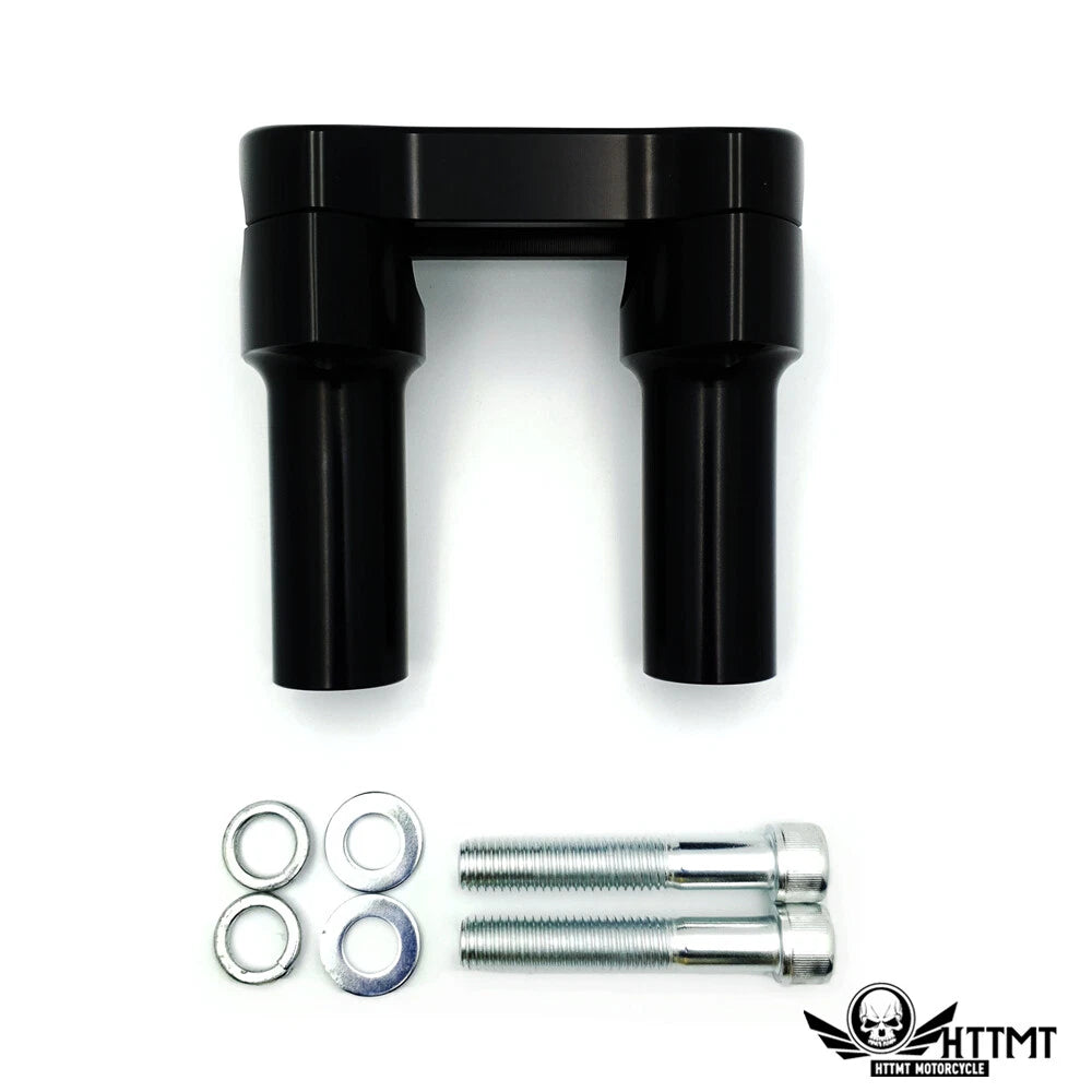 4" Tall Handlebar Riser/Top Clamp Kit for Harley (Fits )