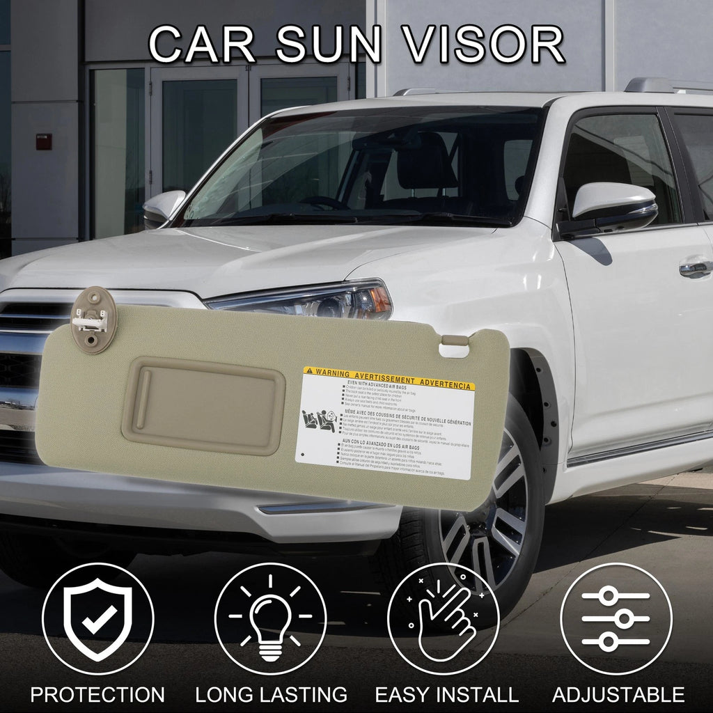 Left Driver Side Car Sun Visor with Mirror for Toyota 4Runner (2010–2024)