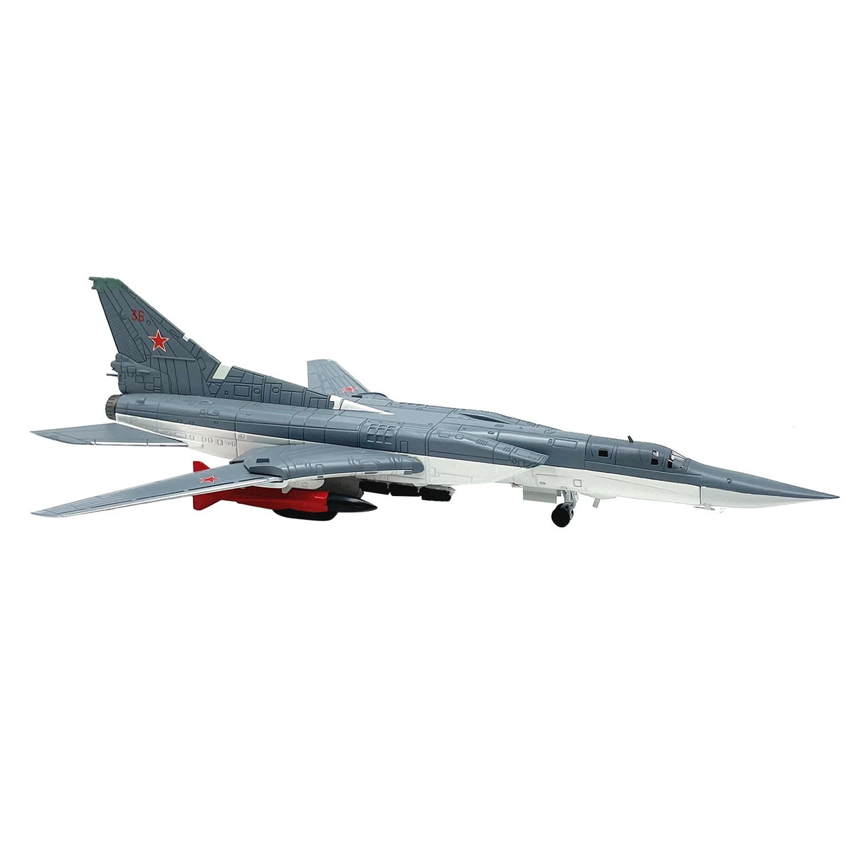 1:144 Scale TU-22M3 Backfire Model Aircraft with Display Stand