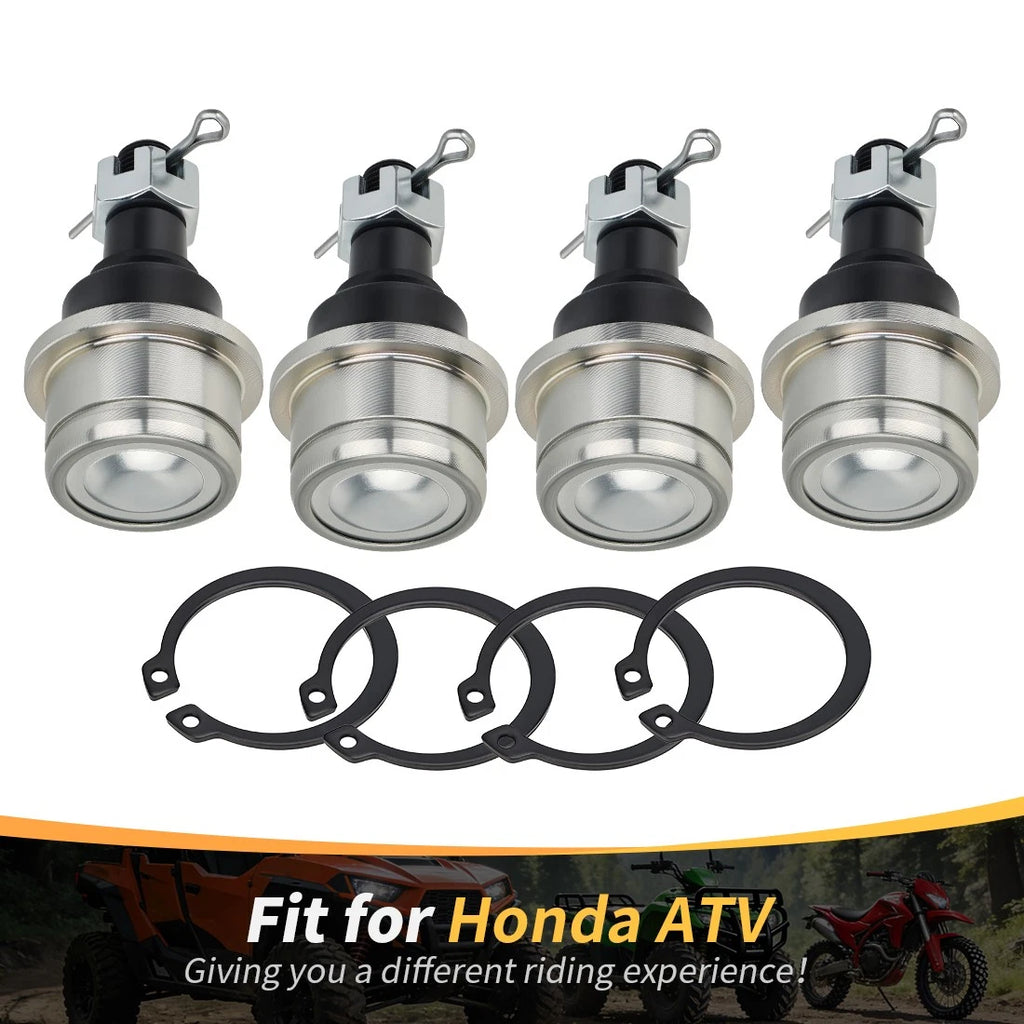 Set of 4 Upper & Lower Ball Joints for Honda Rancher Foreman TRX420 450 500 520 650 680