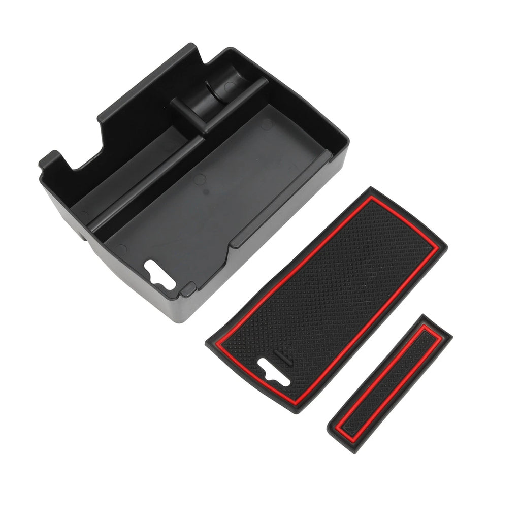 Center Console Armrest Organizer Tray for Jeep Compass (2022–2023) Red