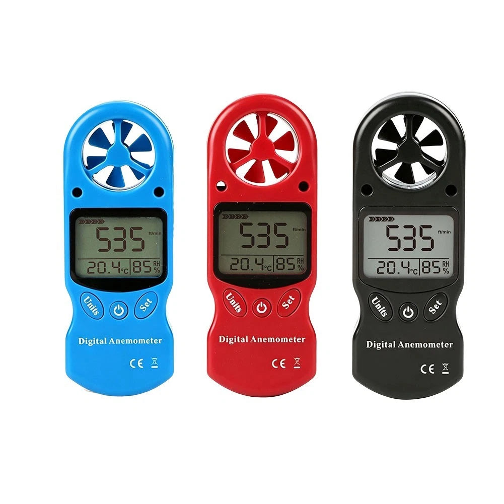 Digital Anemometer for Camping Trips - Max Min Avg Recording Data Hold