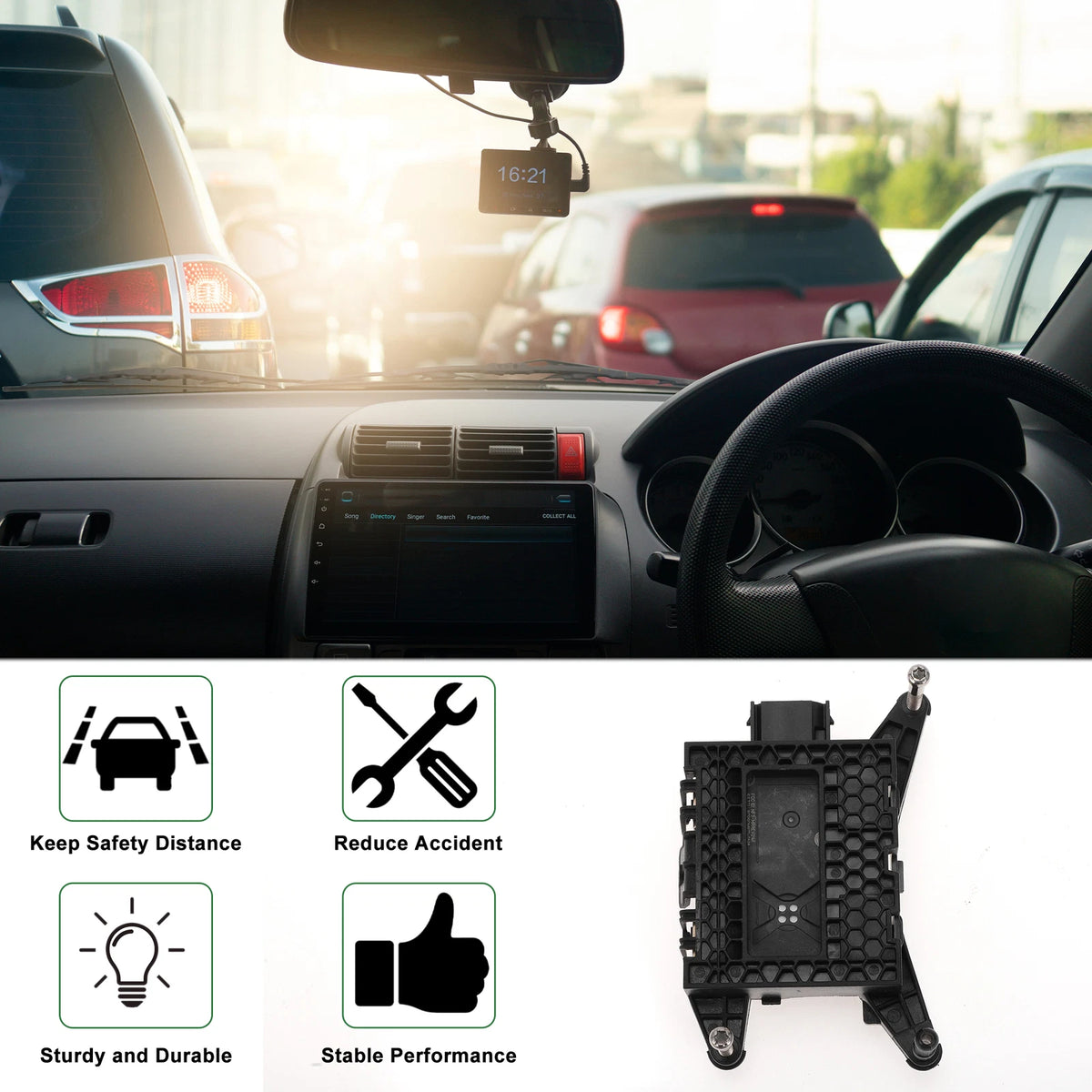 Cruise Control Distance Radar Sensor No. 36801TVAA17 for Honda Accord (2018–2020)