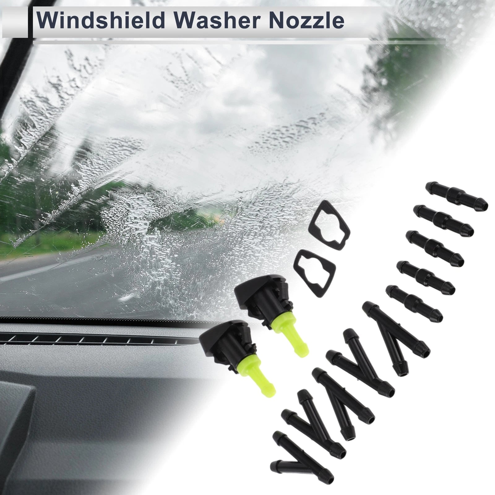 Washer Nozzle Repair Kit with Hose Connector for Chevrolet (2014–2024)