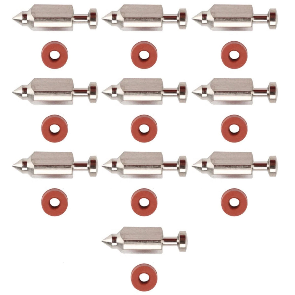 10-Pack Carburetor Float Needle Seat Kit for Toro 20441 20442