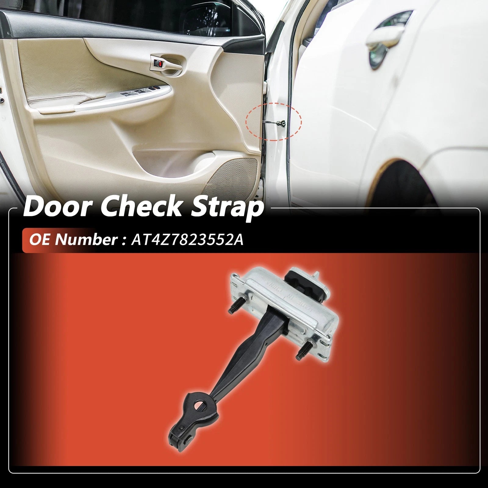 Door Check Strap Front Left Right Replacement for Ford Edge (2007–2014)