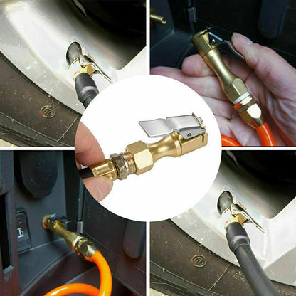 2Pcs 8mm Open Flow Air Chuck with Lock Connector for Tire Inflator Valve