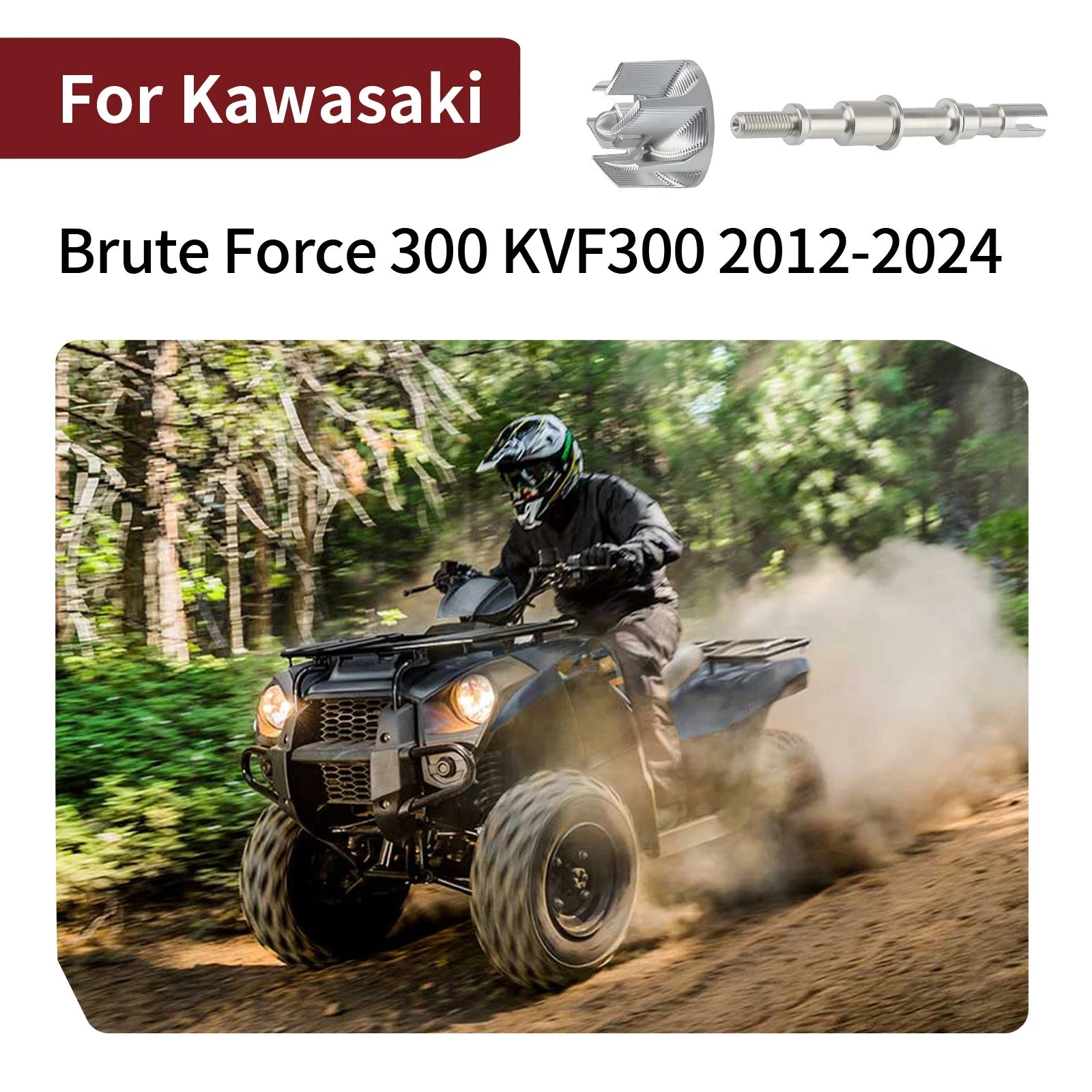 Water Pump Impeller and Shaft Gear for Kawasaki Brute Force 300 (2012–2024)