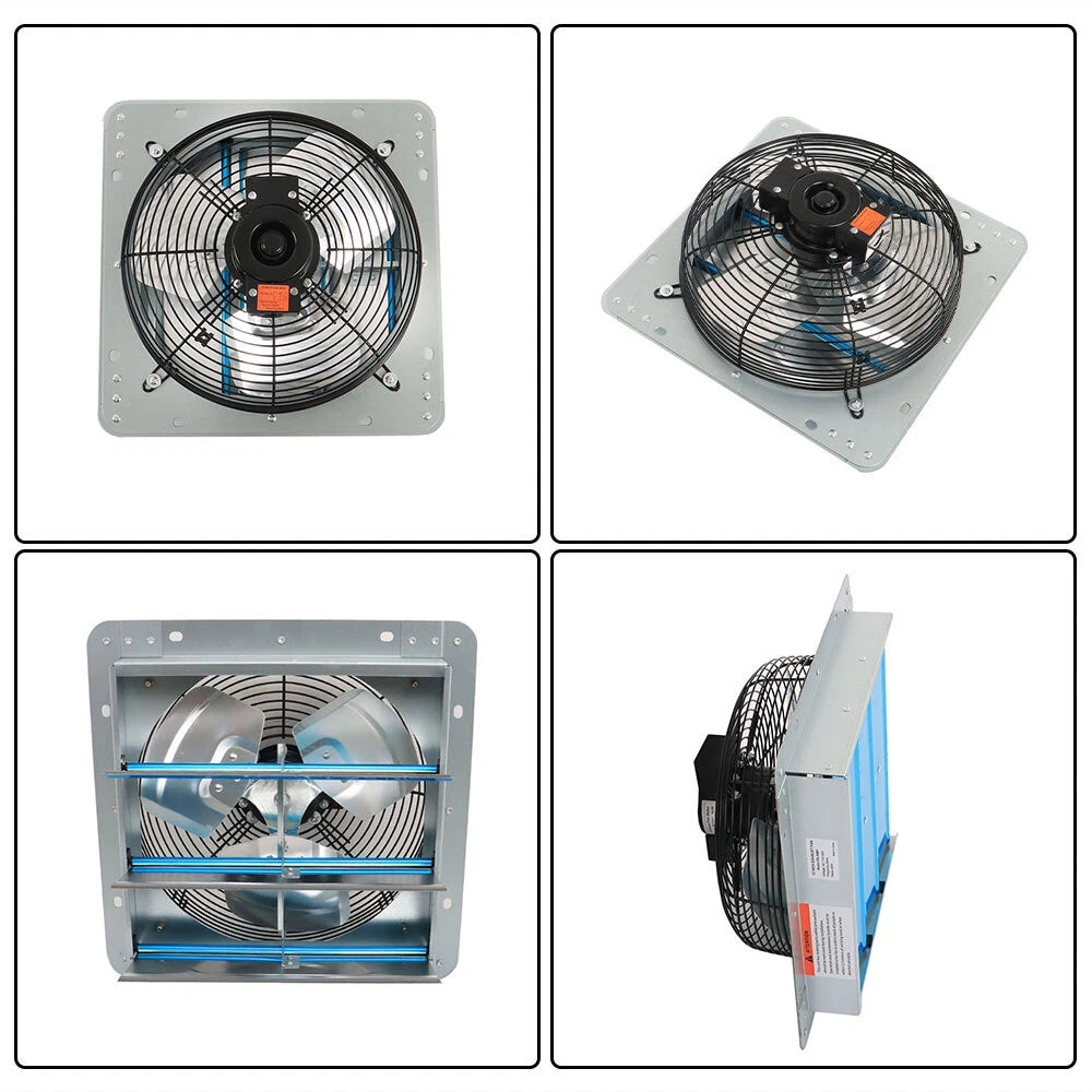 12" Wall Mounted Shutter Exhaust Fan for (1620RPM)