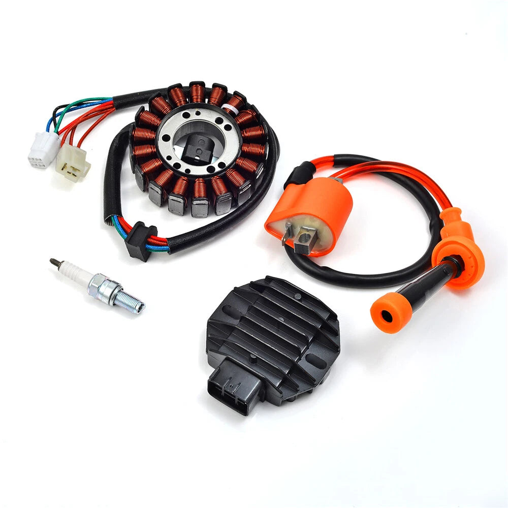 Ignition Coil, Spark Plug, Regulator Rectifier & Stator for Suzuki LTZ400 (2003–2008)