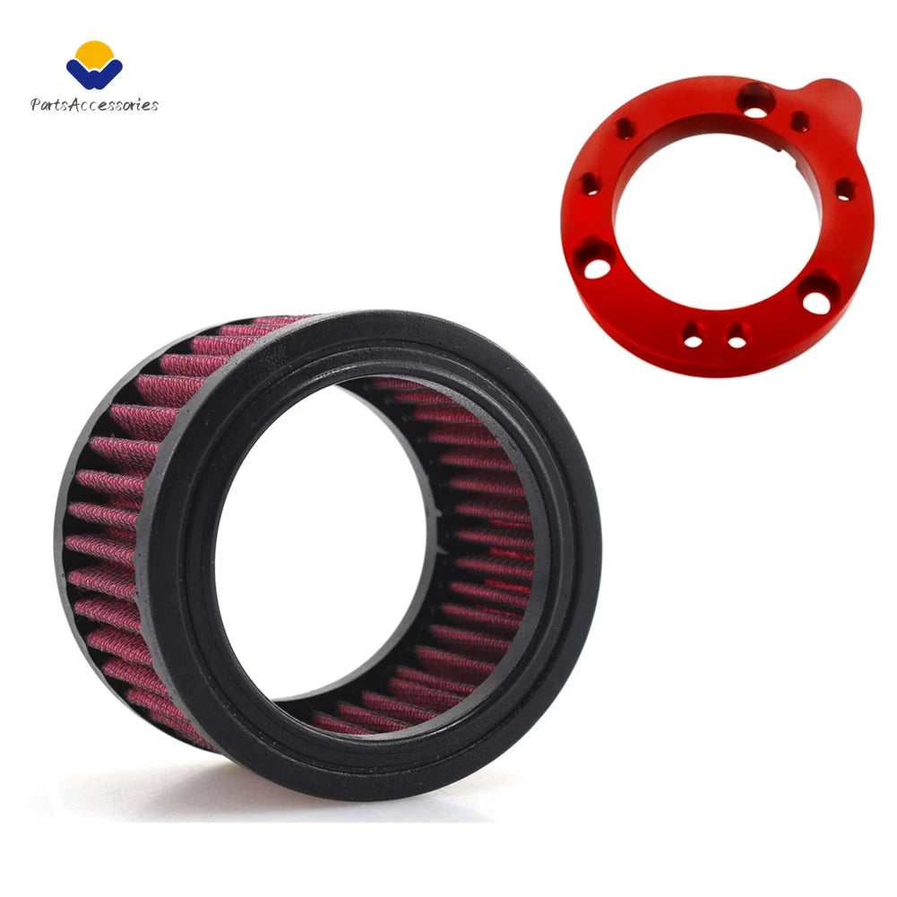 Air Filter Cleaner & Adapter for Harley-Davidson Sportster 883 1200 (1988–2023)