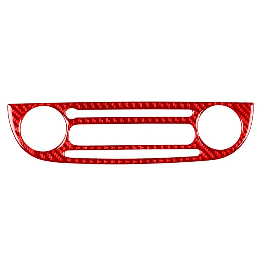Carbon Fiber Control Panel Cover for Fiat 500 (2012–2015) Red