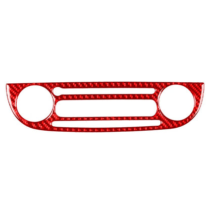 Carbon Fiber Control Panel Cover for Fiat 500 (2012–2015) Red