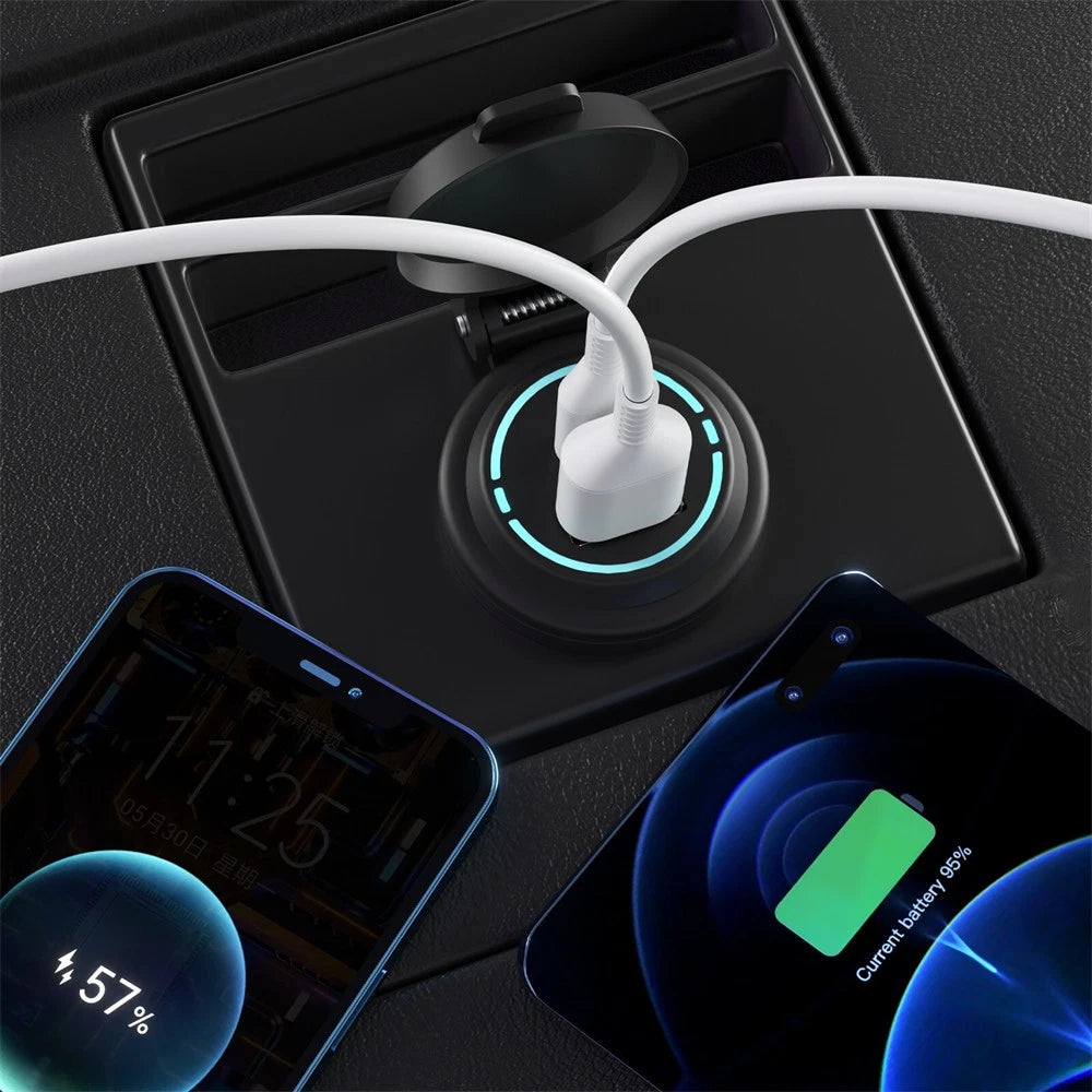 DC12V-24V Charger Cigarette Lighter Socket with USB & Type-C Port