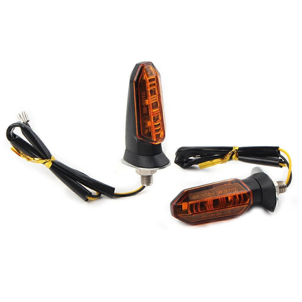 Universal Motorcycle LED Turn Signal Indicator Amber Blinker Light Lamp Amber mo