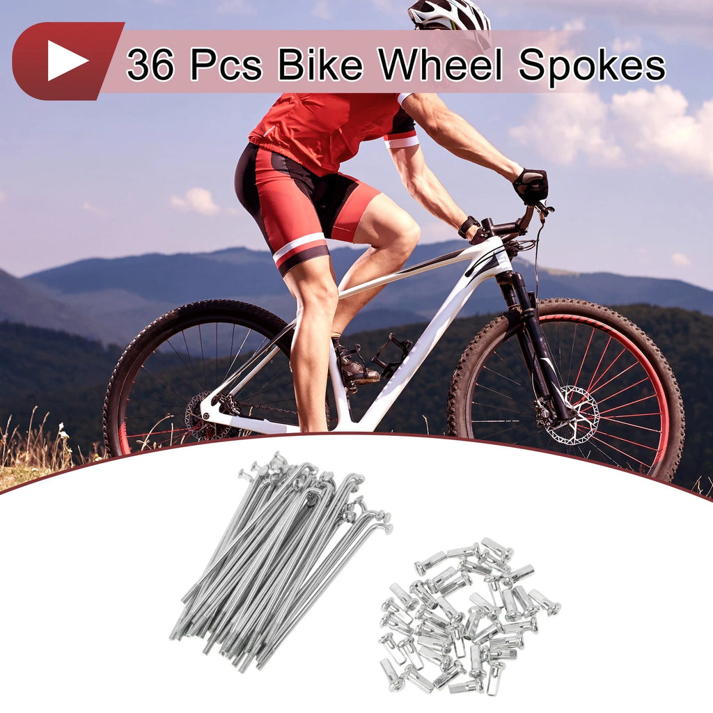 Bicycle Spokes Set 76mm Steel Galvanized 45 for 12G Wheels (All Years)