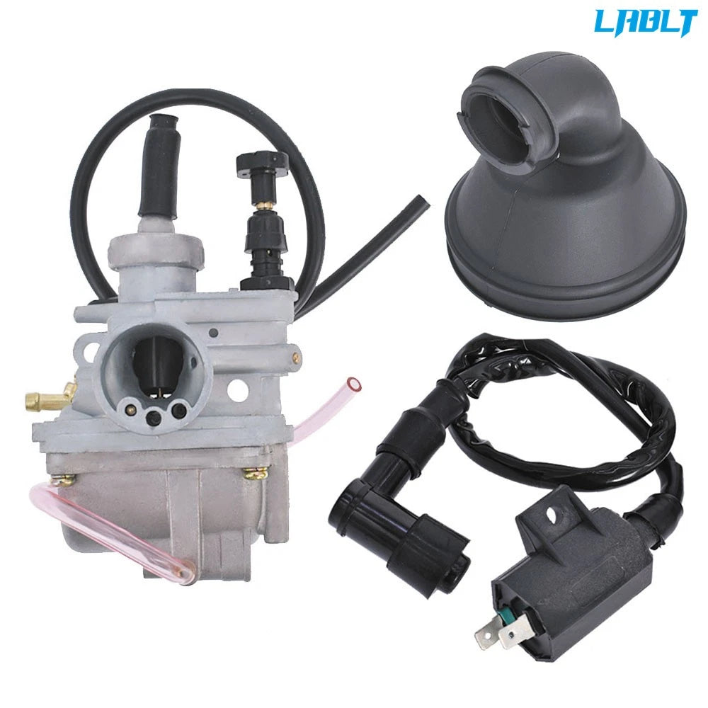Carburetor with Boot, Rubber Cleaner & Ignition Coil for Suzuki LT80 (1987–2006)