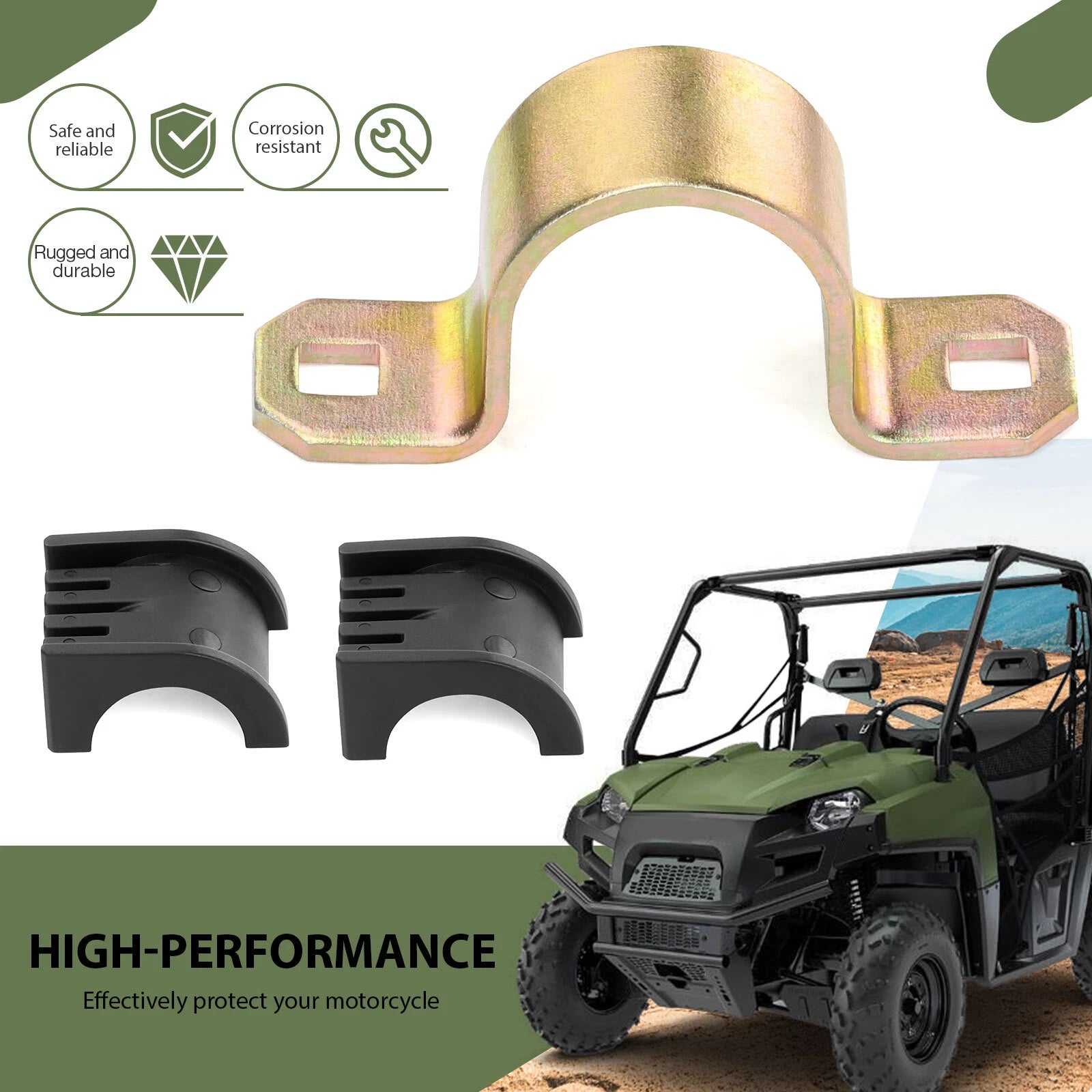 1" Rear Stabilizer Bar Bushings Bracket for Polaris Sportsman 850 1000 (2015–2023)