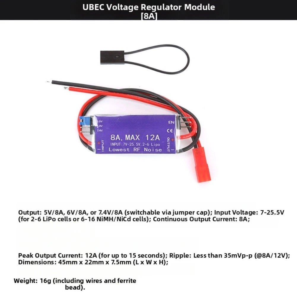 Voltage Regulator for RC Receivers - Switching BEC, Reverse Polarity Protection