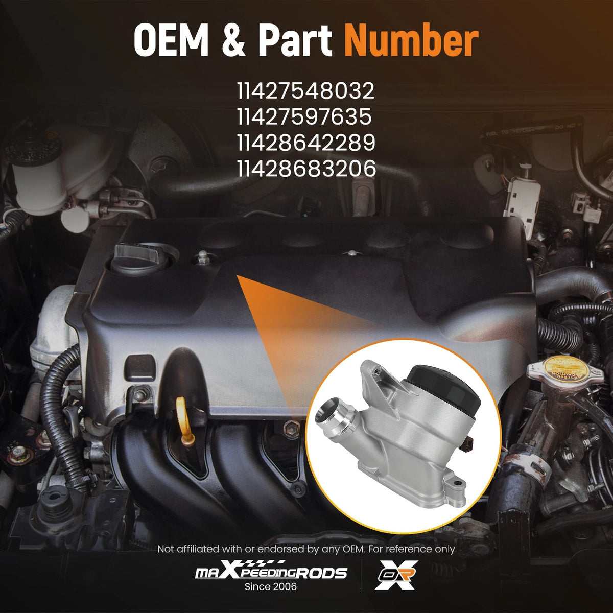 Oil Filter Housing Assembly for BMW 535i 640i (2010–2018) 11427597635