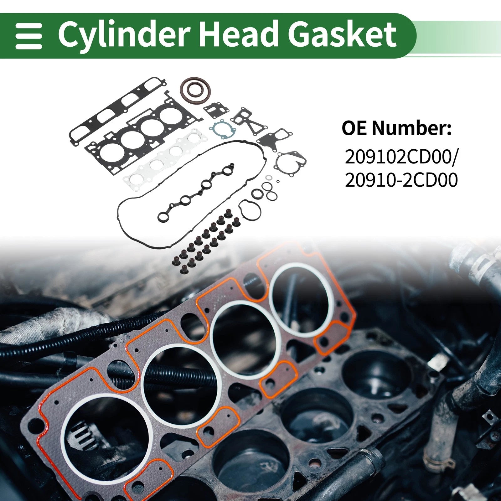 Engine Cylinder Head Gasket Replacement for Hyundai Santa Fe Sport (2013–2019)