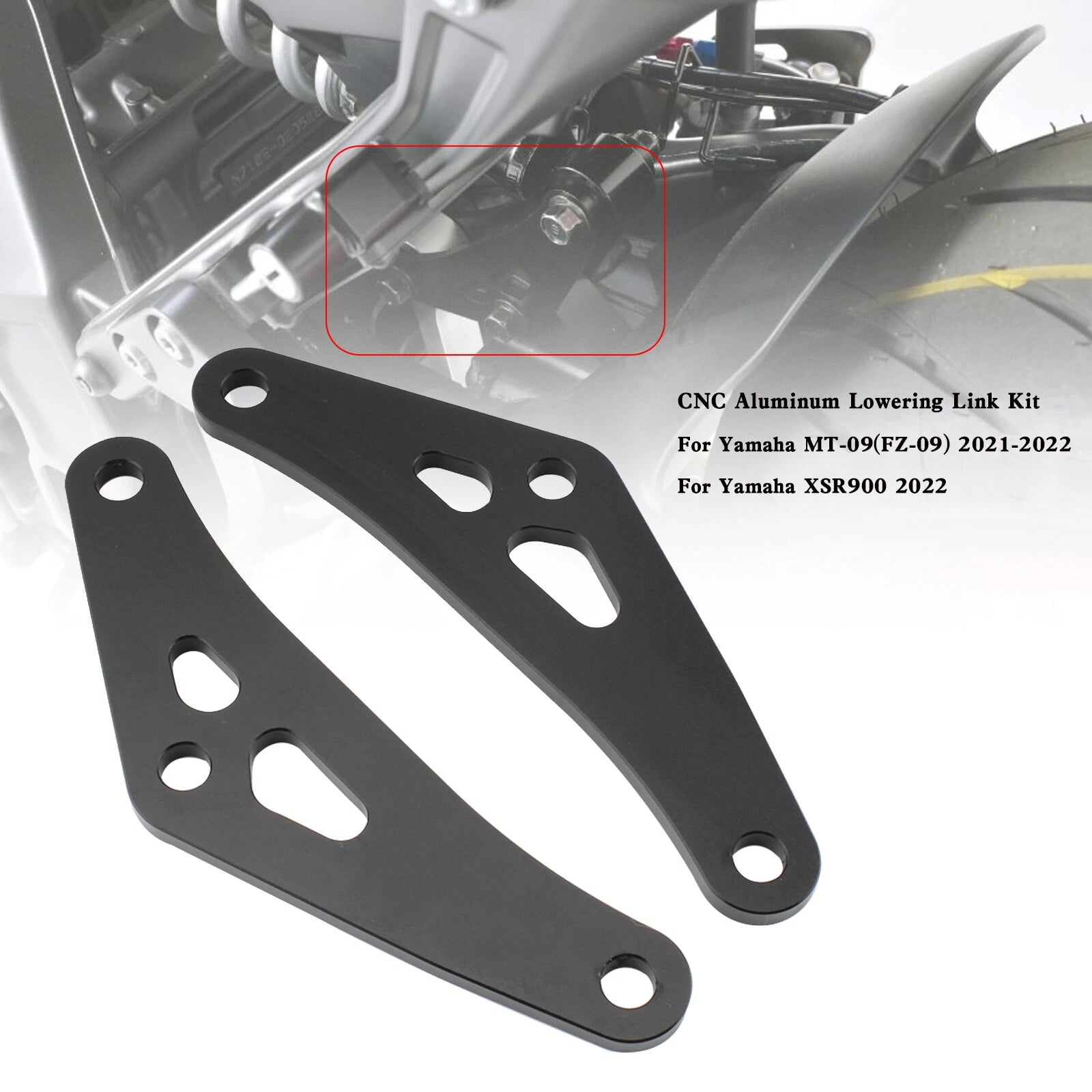 CNC Aluminum Lowering Link Kit for Yamaha MT-09 FZ-09 XSR900 (2021–2022) T9