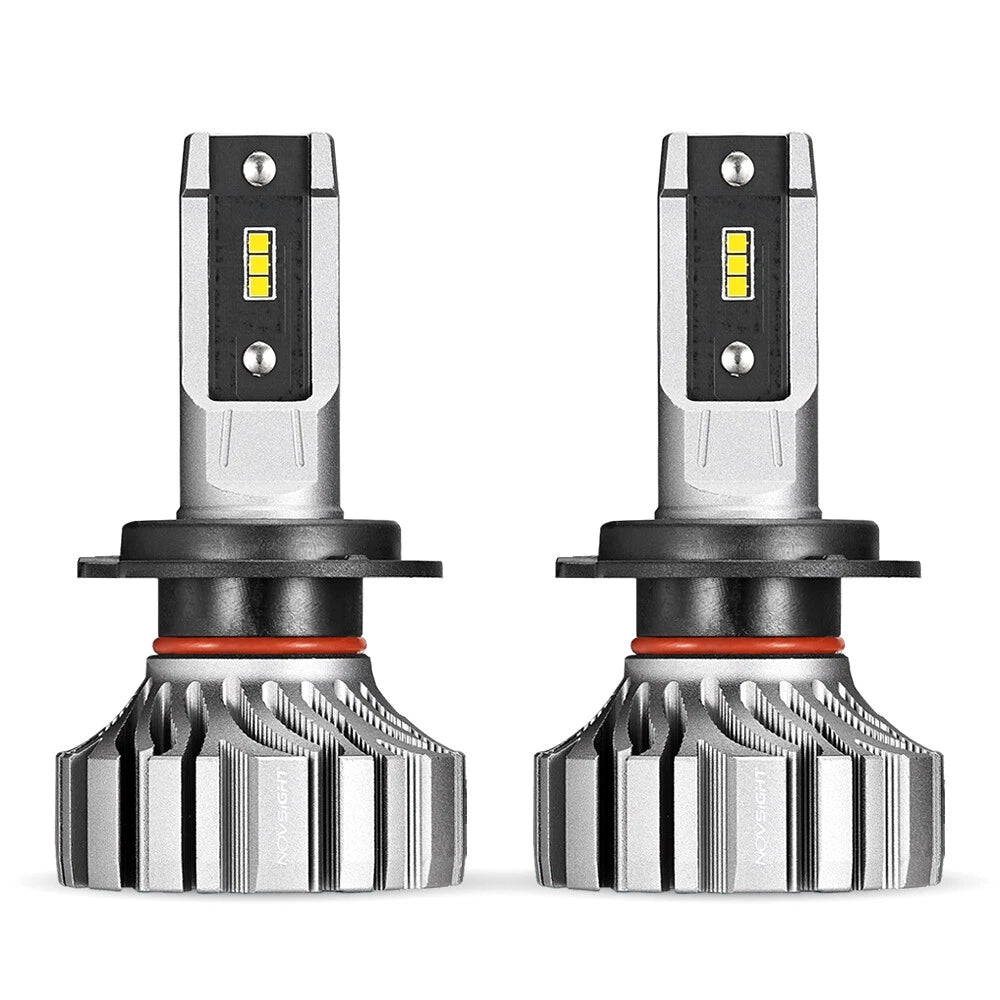 2X H7 LED Headlight Bulbs 6500K 10000LM FANLESS