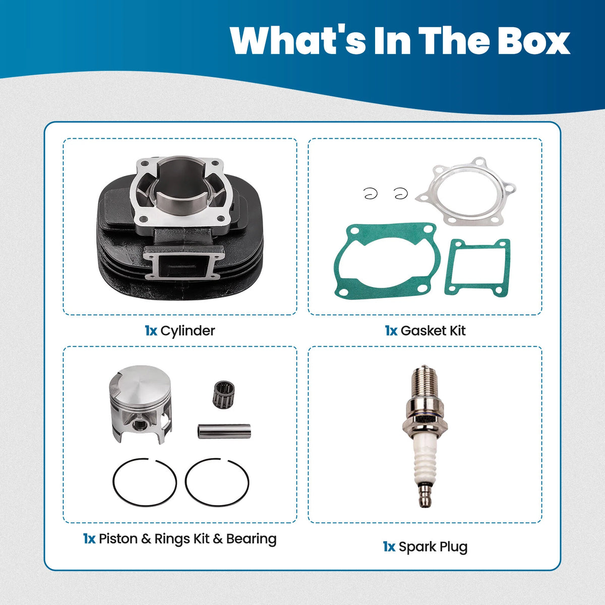 Top End Kit Set for Yamaha Blaster YFS200 (1988–2006) - Cylinder Piston Gasket