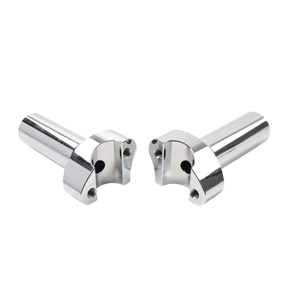 Chrome CNC 4" Handlebar Risers for Harley Sportster Dyna Softail (1" Bar)