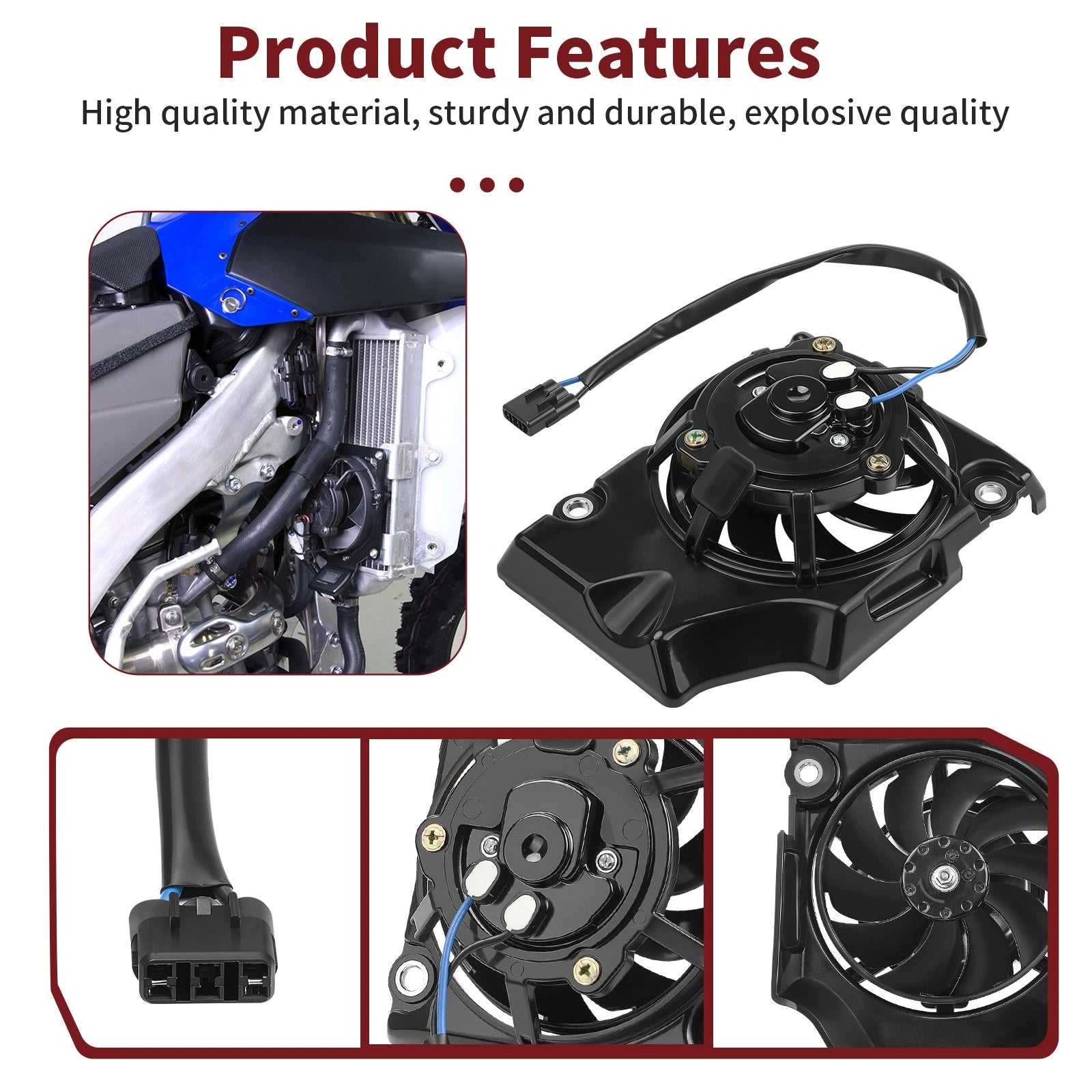 Radiator Fan Kit B29-E24E0-V0-00 for Yamaha YZ250FX WR250F (2015–2019)