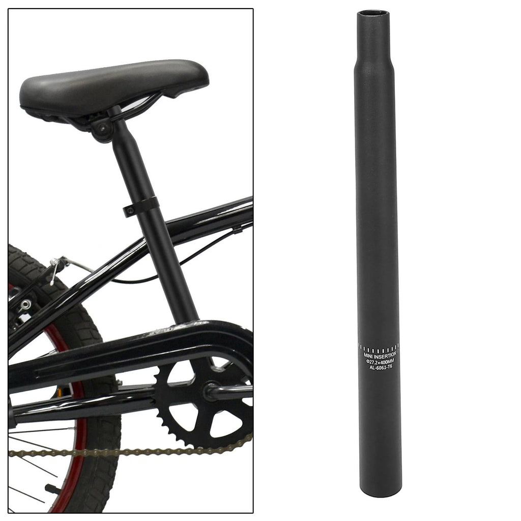 Aluminum Bicycle Seat Post Replacement for 27.2mm x 400mm Black (Road)