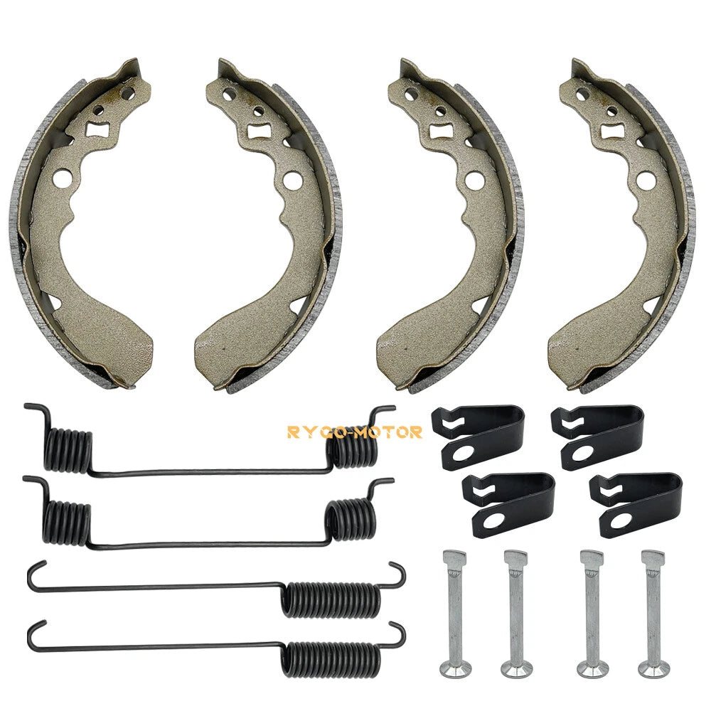 Front Brake Shoes Springs Pins for Kawasaki Mule 500 520 550 KAF300 (1991–2004)
