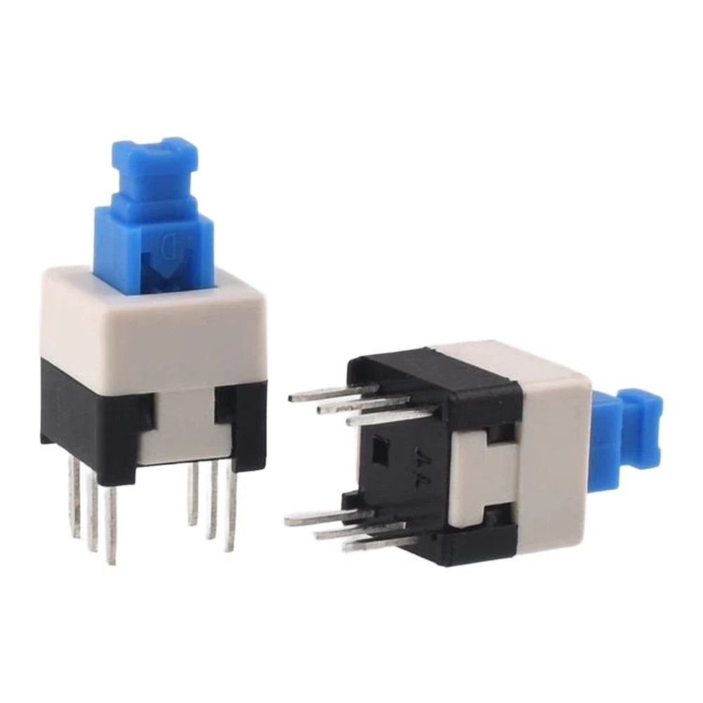 100pcs 7x7mm Tactile Push Buttons 3 Pin 6 Pin Self Locking Feature