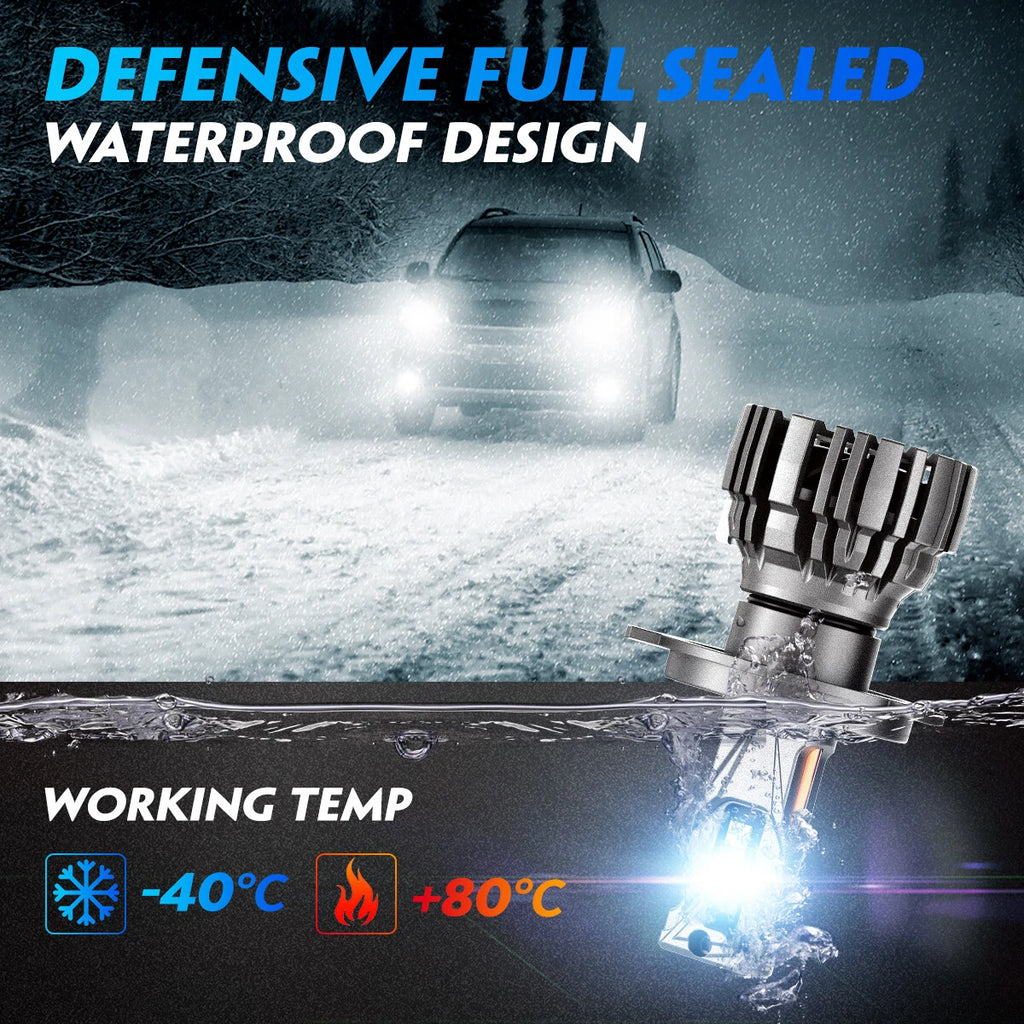 2X H4 HB2 9003 LED Headlight Bulbs for