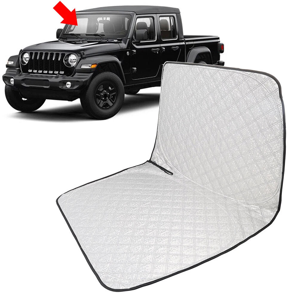 Foldable Windshield Sun Shade for Jeep Wrangler JL (2018–2025), Gladiator (2020–2024)