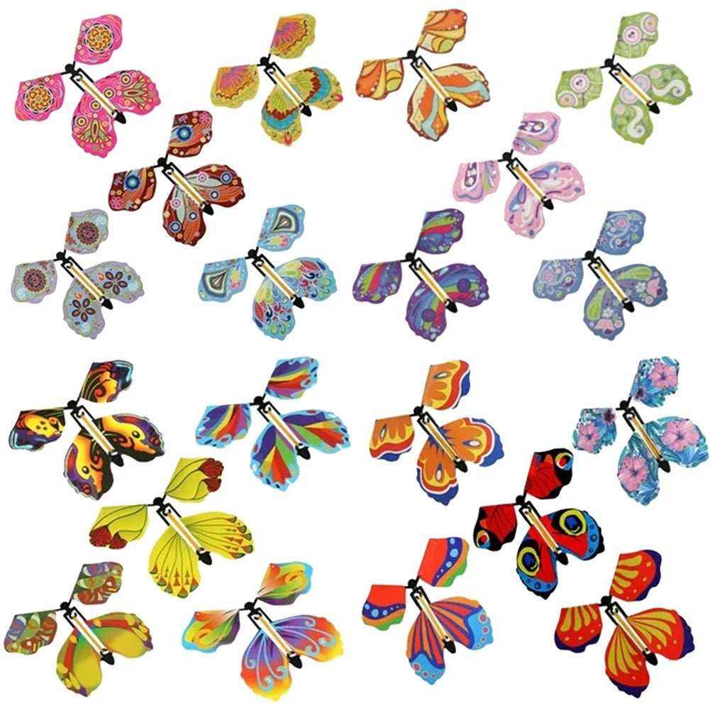20X Sensory Wind Up Flying Butterfly Cards - Colorful Designs