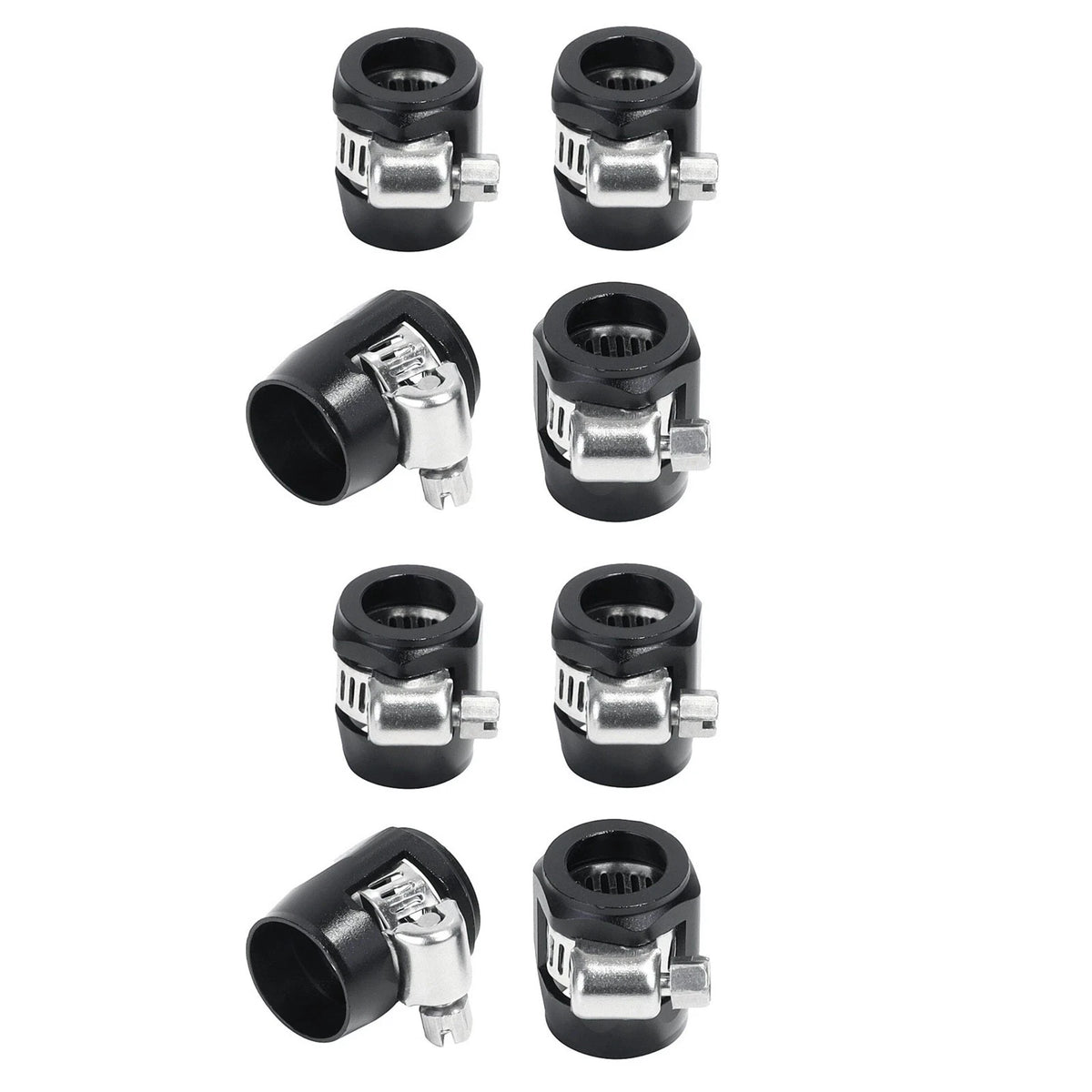 Set of 8 Rubber Hose Clamps for AN6 (3/8")
