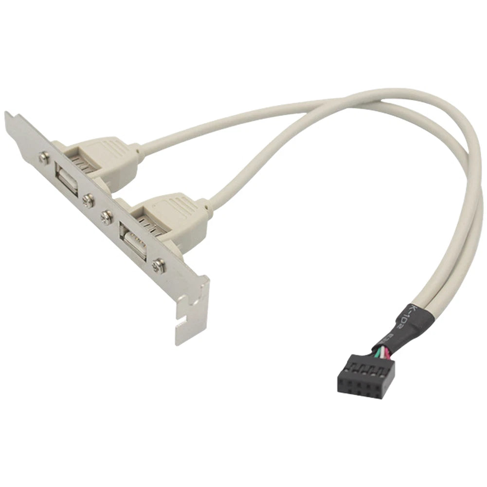 Set of 4 USB 2.0 Rear Panel Expansion Brackets for PC Case I/O Slot