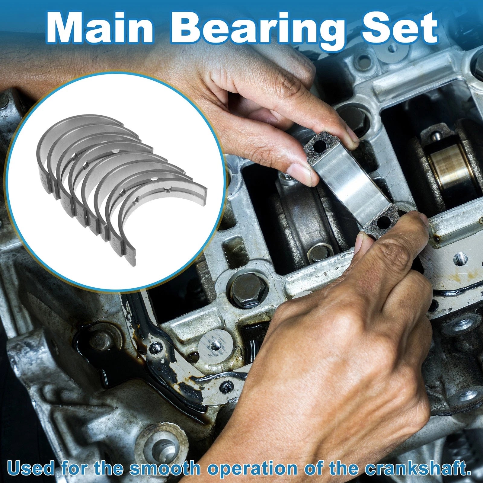 Main Bearing Set Replacement for Toyota Highlander (2005–2015)