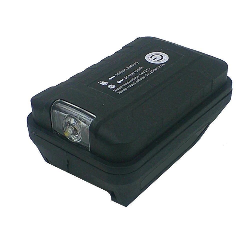 USB Charging Converter for 20V Lithium Batteries (Flashlight, 9.5cm)