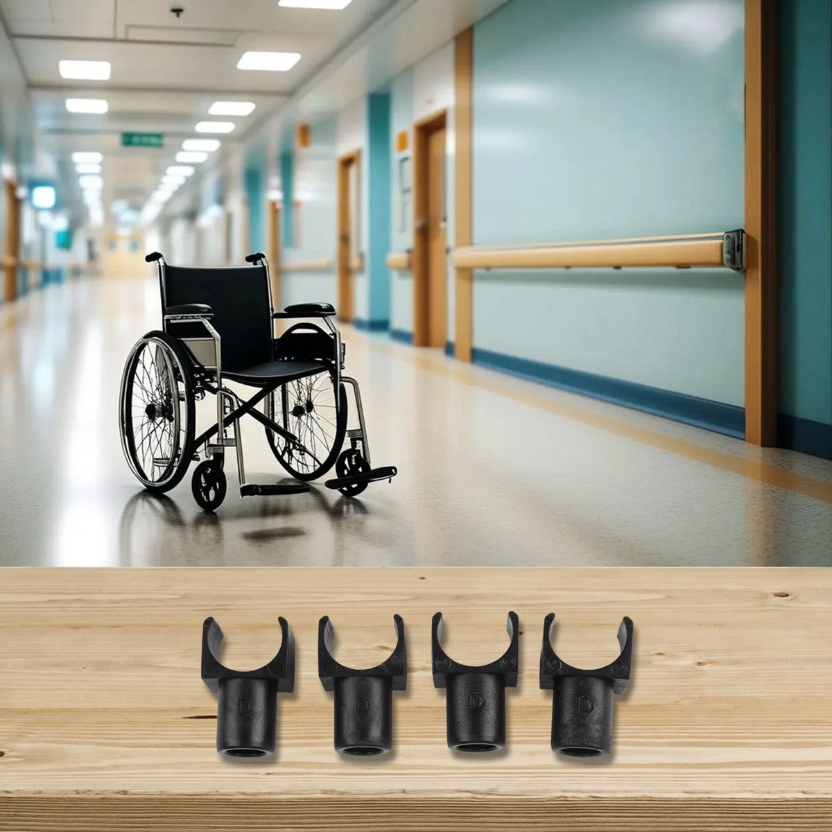 4pcs Wheelchair Rail Sliders for Enhanced Safety